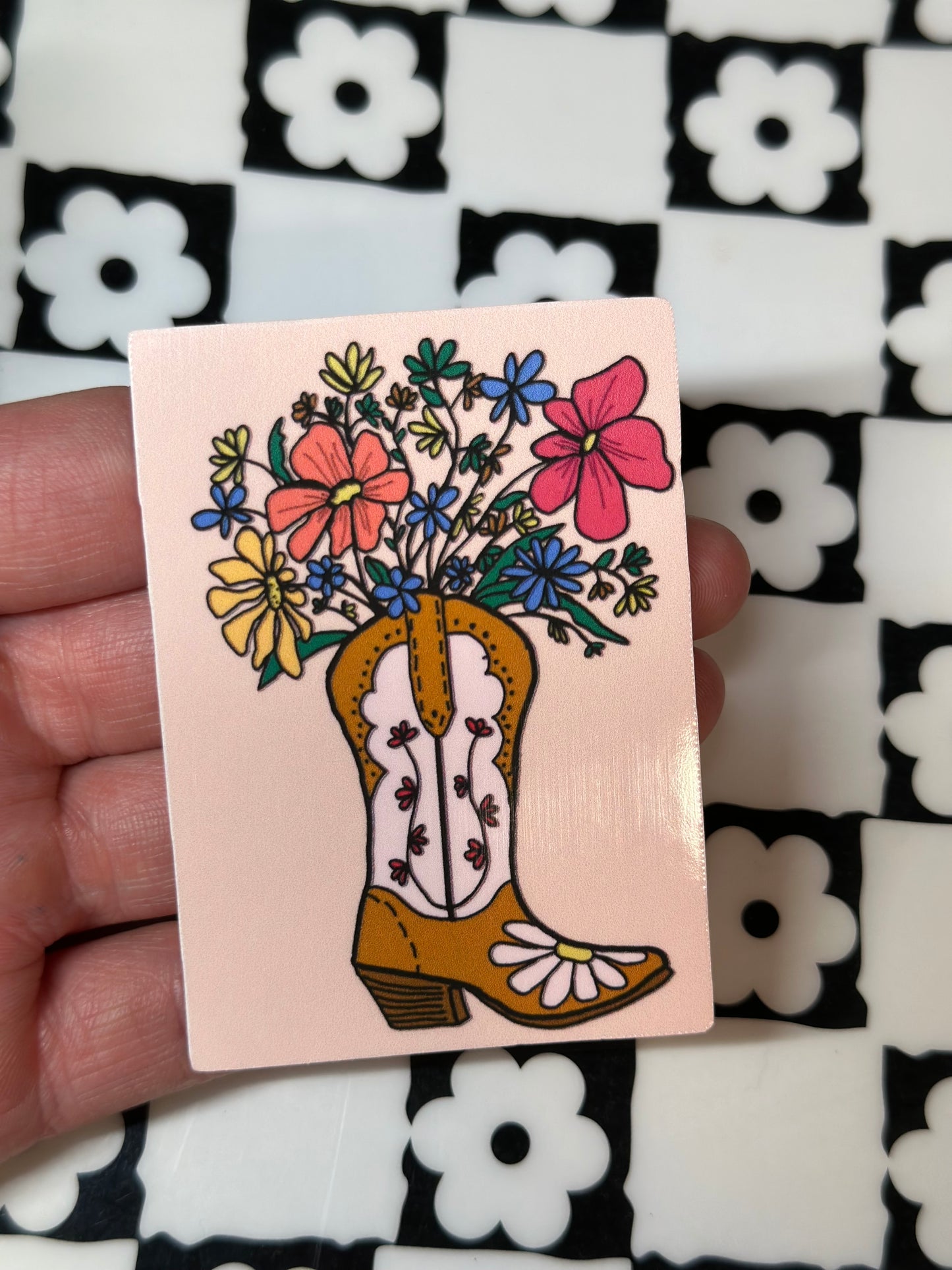 Cowgirl Boot Vinyl Sticker
