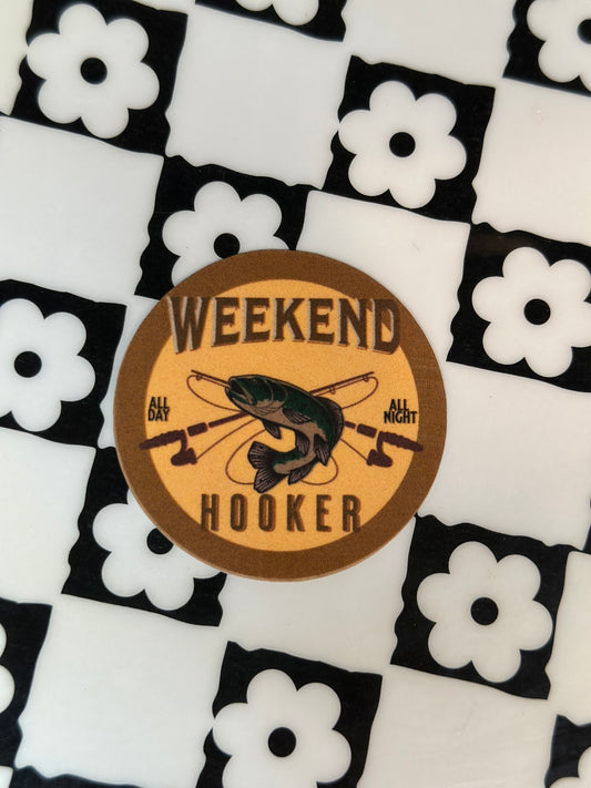 Weekend Hooker Vinyl Sticker