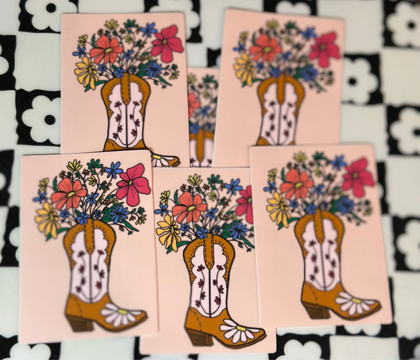 Cowgirl Boot Vinyl Sticker